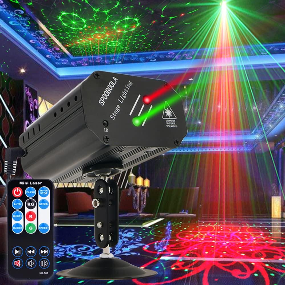Party Lights Dj Disco Lights GEELIGHT Sound Activated Stage Effect Projector Strobe Lights with Remote Mini Karaoke for Birthday Parties Wedding KTV Bar Dancing Christmas Halloween Decorations Light