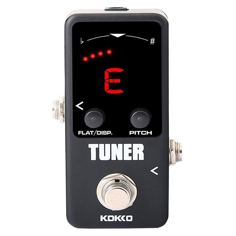 KOKKO Guitar Mini Effects Pedal Tuner - Chromatic Tuner Pedal High Definition Color Screen with Super Fast Stable and Accurate Tuning for Guitar and Bass - FTN2