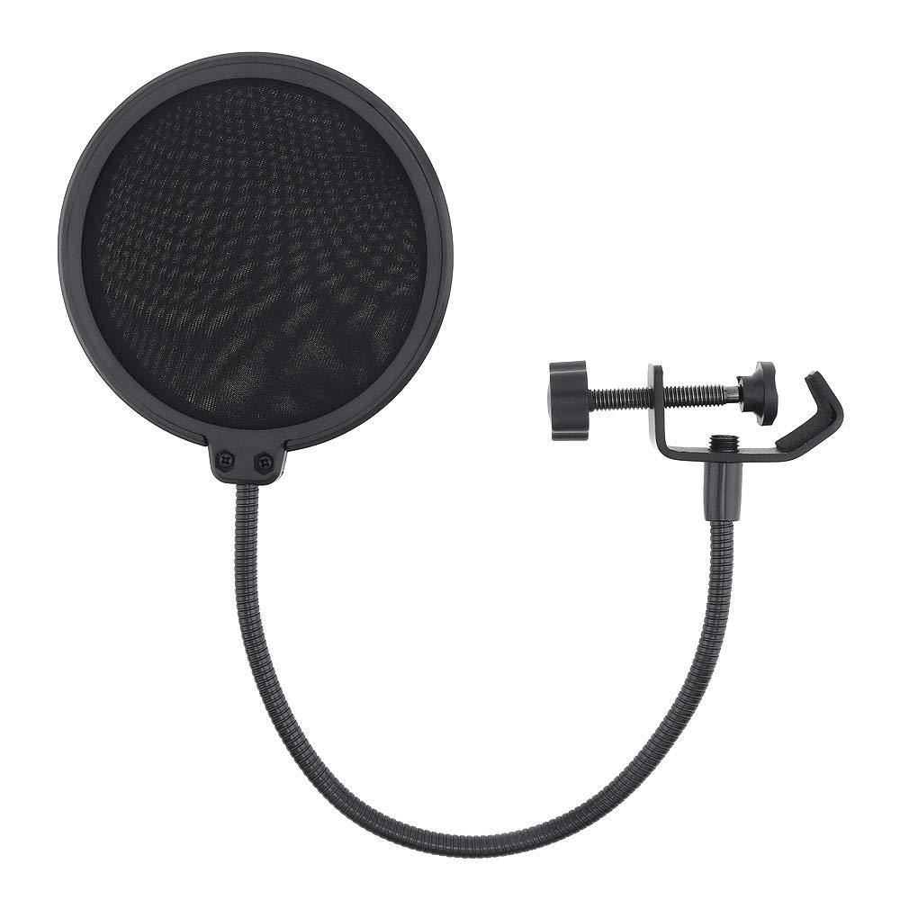 [AUSTRALIA] - DiGiYes Double Layer Studio Microphone Pop Filter Flexible Wind Screen Mask Mic Shield for Speaking Recording Accessories 