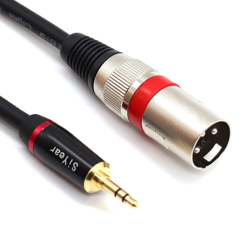 SiYear 3.5mm Mini Jack Stereo to XLR Male Microphone Cable, Unbalanced 1/8 inch to XLR 3 Pin Interconnect Cable Cord Adapter (5Feet)