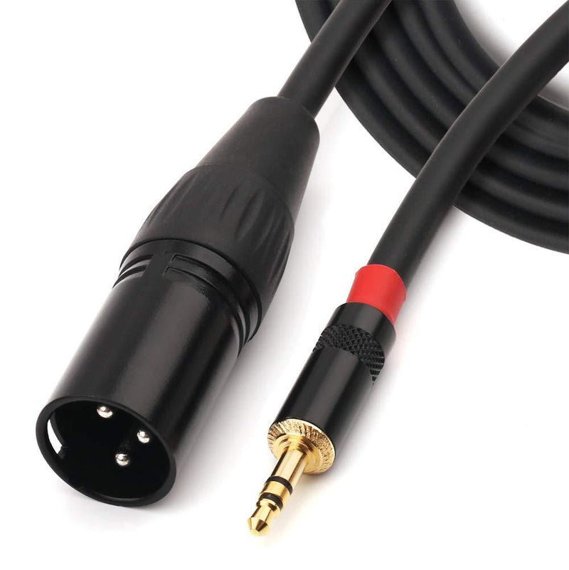 NANYI 3.5 mm TRS Stereo Plug to XLR Plug Interconnect Audio Microphone Cable Suitable for iPod Mobile Phone Active Speaker Stage DJ Studio Audio Console 10 Metres