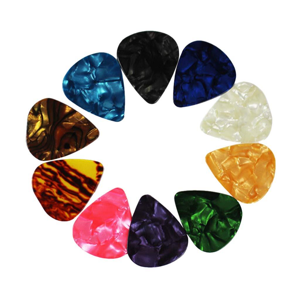 EXCEART 20PCS 0. 46mm Thin Guitar Picks Heart Shaped Celluloid Thin Guitar Plectrum Pick for Ukulele Guitar