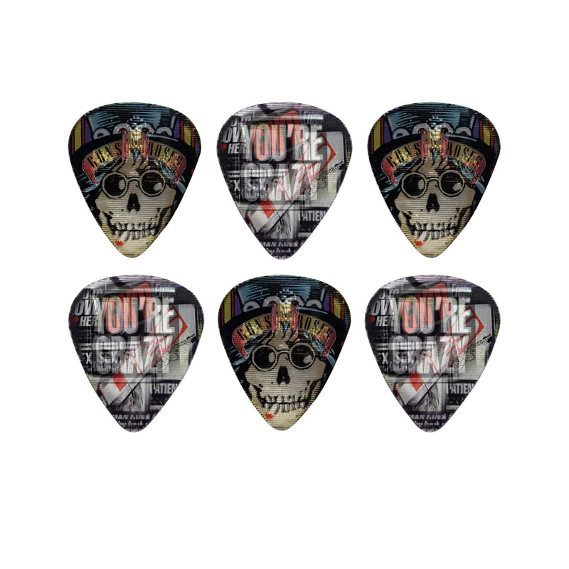 Perri's Leathers Ltd. LPM-GNR1 - Motion Guitar Picks - Guns N' Roses - Appetite for Destruction - Official Licensed Product - 6 Pack - MADE in CANADA.