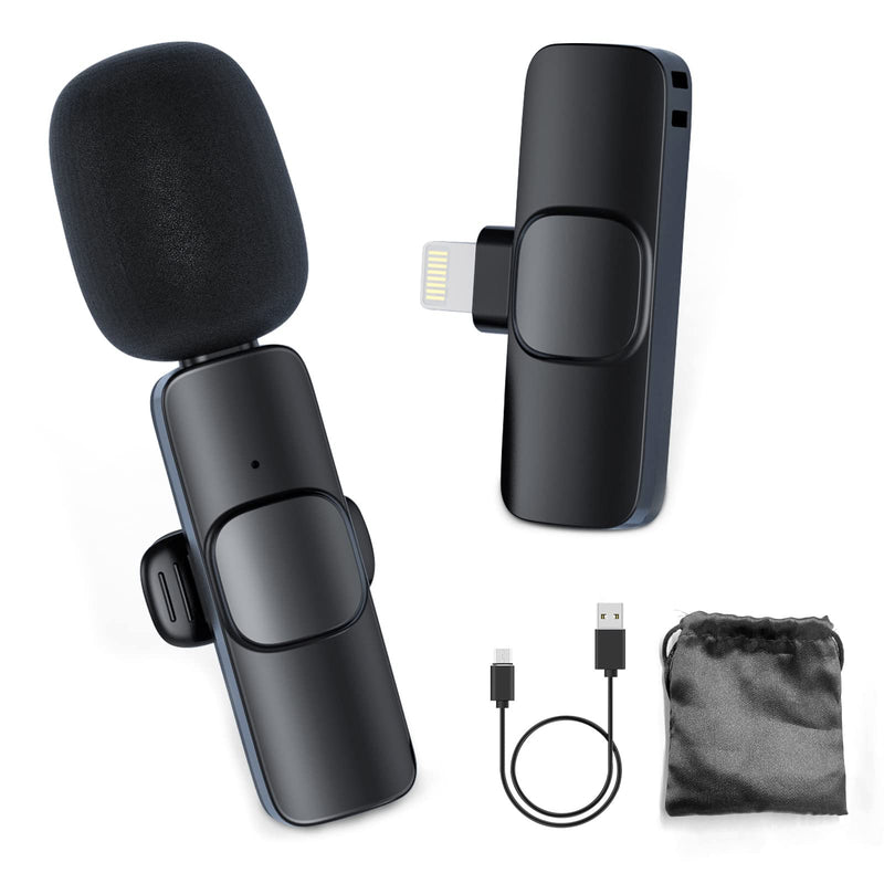 Wireless USB Microphone, MOMAN CP1(A) 2.4G Wireless Lavalier Mic with 1 Transmitter & Receiver for Smartphone iPhone, iPad(Lightning), Wireless-USB-Microphone-Smartphone-Lavalier For Lightning