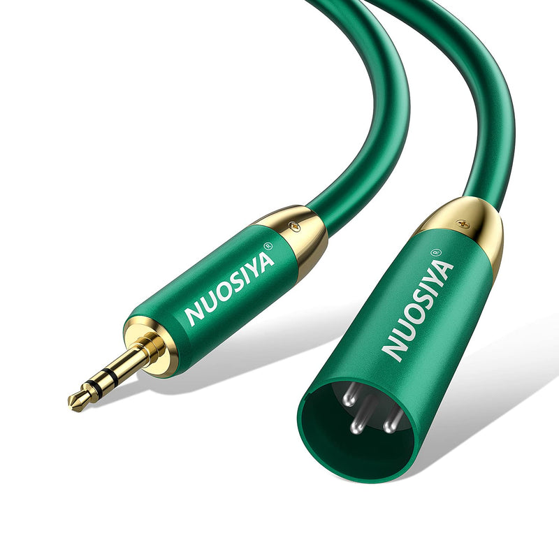 NUOSIYA Male XLR to 3.5mm Jack, TRS Jack to XLR Microphone Cable, 3M Balanced Interconnect Stereo Audio Cable, 1/8 inch Jack to XLR Cable for Camcorders, DSLR Cameras, Computer Recording Device 3 Metre 3.5mm to xlr male