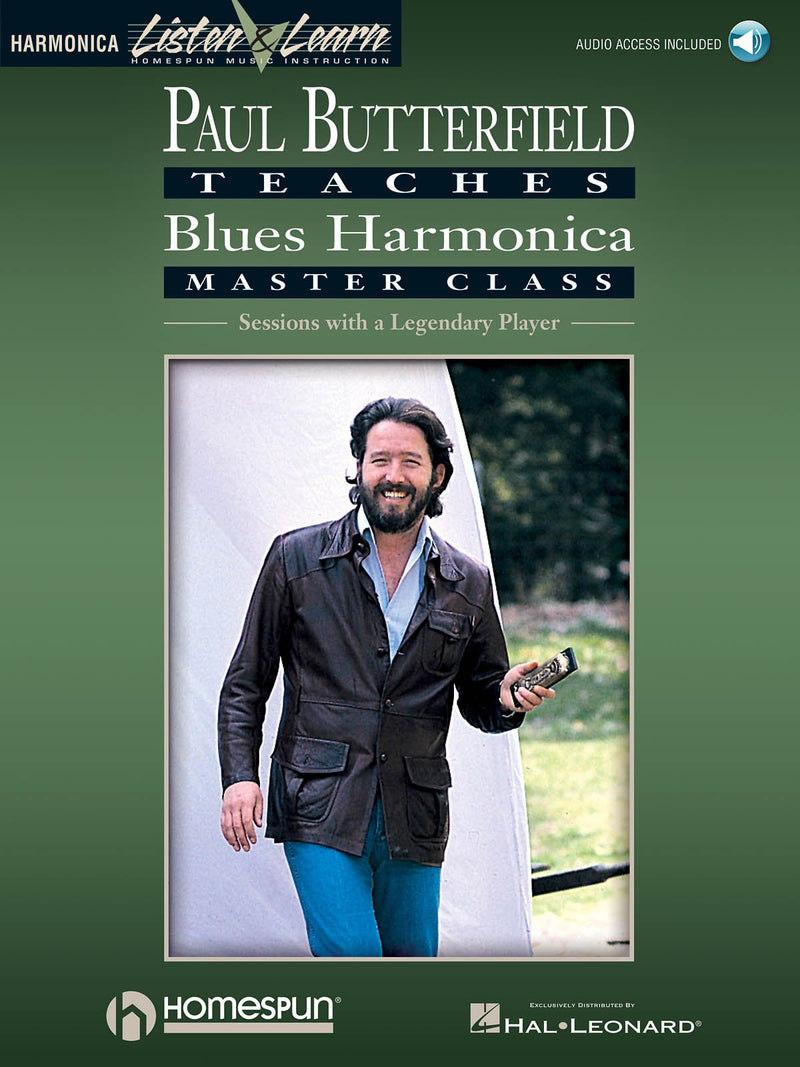 [AUSTRALIA] - Paul Butterfield - Blues Harmonica Master Class Songbook with Online Audio | Blues Harmonica Instruction Method | Online Audio with Playback+ Player | Techniques Note Bending Tongue Blocking Tremolo 