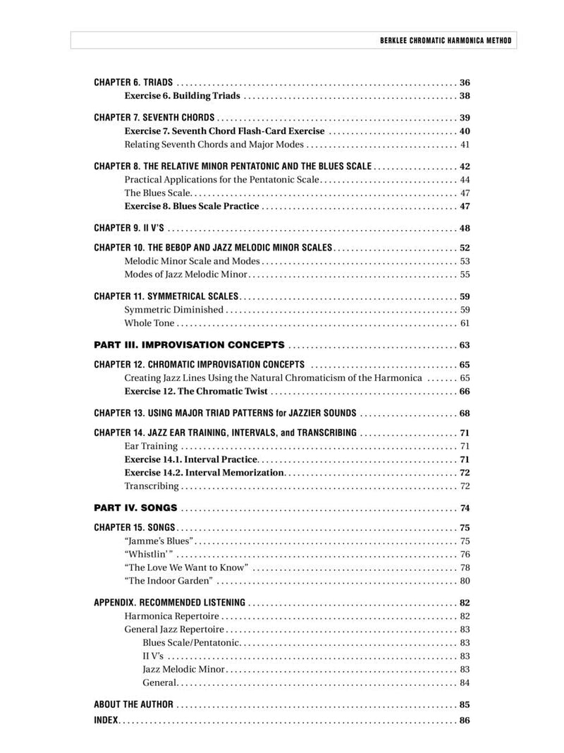 Berklee Chromatic Harmonica Method Foundations for Jazz Songbook with Online Audio | Thaddeus Hogarth | Chromatic Harmonica Instruction for Beginning Players | Notation and Harmonica Tablature
