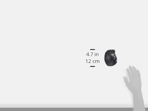 ELECOM EX-G Left-Handed Trackball Mouse, 2.4GHz Wireless, Thumb Control, 6-Button Function with Smooth Tracking, Ergonomic Design, Optical Gaming Sensor, Windows11, macOS (M-XT4DRBK)