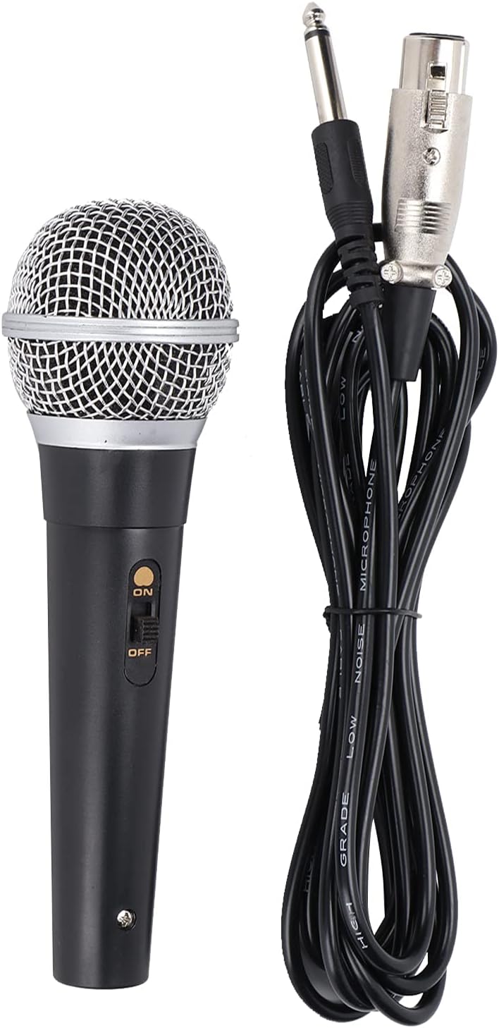 Professional Dynamic Karaoke Vocal Microphone with Cable. Metal Body (Blue/Grey) Blue/Grey
