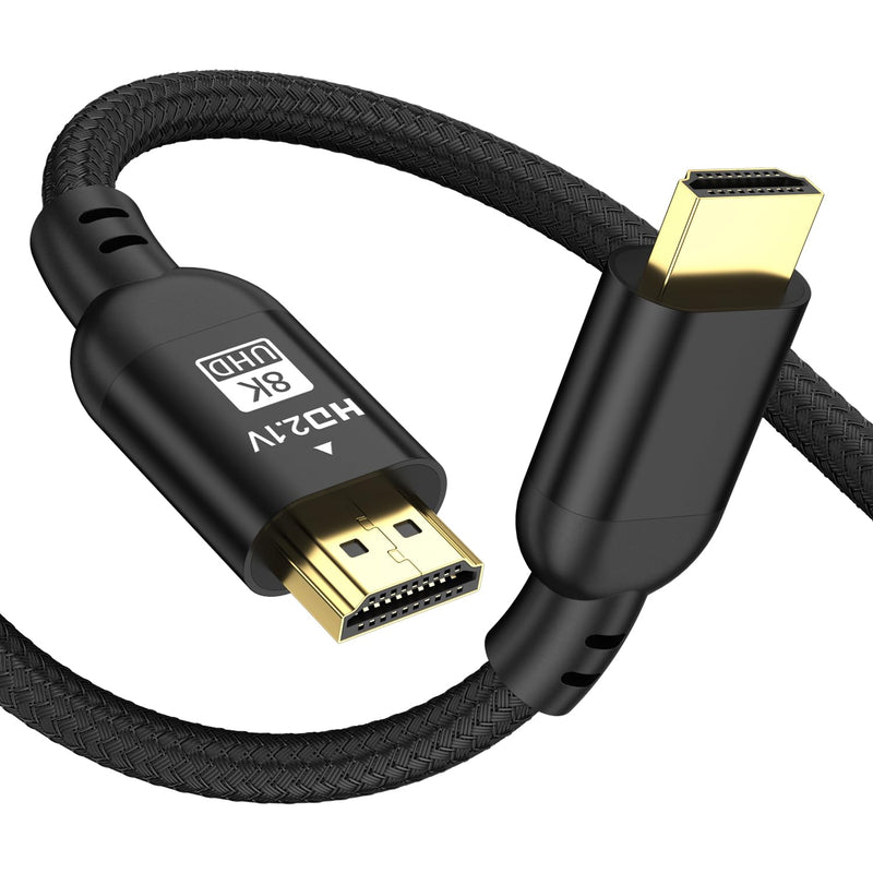 HDMI Cable 8K HDMI 2.1, 6ft, Certified 48Gbps, 8K@60Hz 18Gbps 4K@120Hz Ultra High-Speed Gaming HDMI Cable, 8K/4K Cable, 3 Pack, UL-Listed 6 Feet