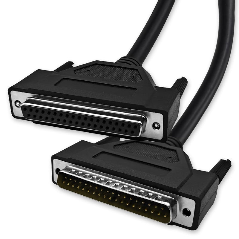 D-Sub 37 Pin Cable Shielded, DB37 Male to Female Cable 5FT, 37Pin DB37 Extension Cable- Black 5'