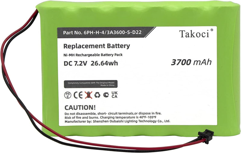 [AUSTRALIA] - 7.2V 3600mAh Battery Replacement Compatible with 6PH-H-4/3A3600-S-D22 DSC IMPASSA SCW9057 SCW-9055 ADT SCW9057G-433 Wireless Security System Alarm Panel (1 Pack) 1 PCS 7.2V 3600mAh battery 