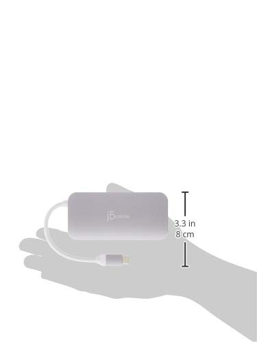 j5create USB-C 9-in-1 Multi Adapter Multi Adapter HDMI/Ethernet/USB 3.1 | SD and MicroSD/PD 3.0 | 4K HDMI for MacBook | ChromeBook |USB-C Devices (JCD383) JCD383-FBA