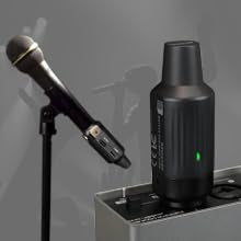 AROMA Wireless XLR Transmitter Receiver, UHF Wireless Microphone Audio System for Dynamic Mics PA Mixer