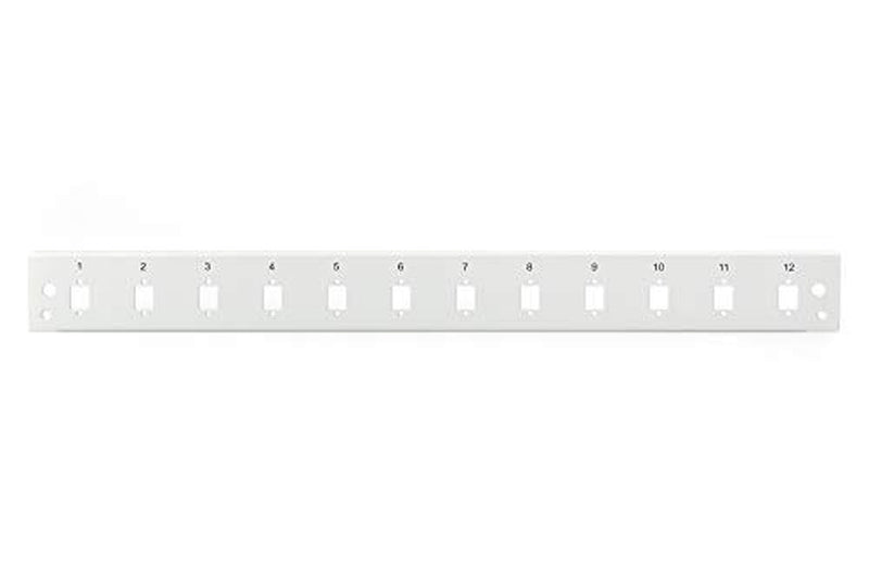 DIGITUS LWL Splice Box Front Panel - Fibre Optic Patch Panel - 12x LC DX, SC SX, E2000 SX - 19 Inch 1U, Quick Release 1HE - 12x LC DX, SC SX, E2000 SX