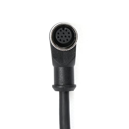 Cable for Livox Mid360 LiDAR to Unitree Go2 Robot Dog, M12 Aviation A-Coded 12 Pin Female Right Angle to M8 6pin Connector, 50cm 50 cm L-shaped connector