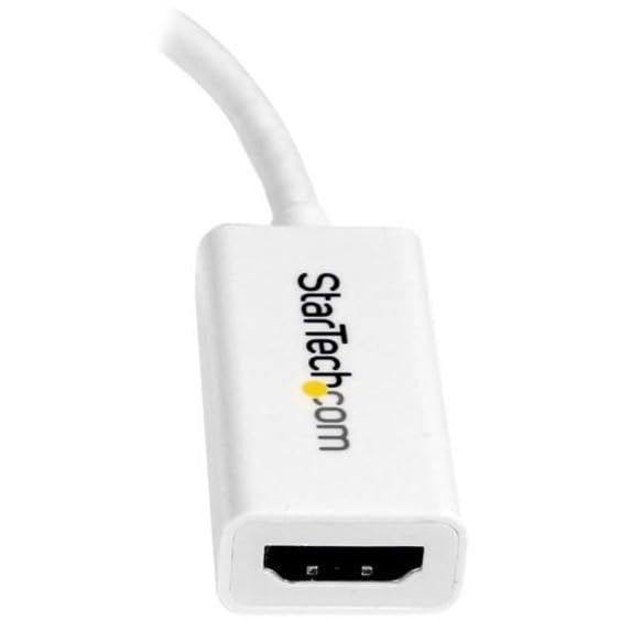 [AUSTRALIA] - StarTech.com Mini DisplayPort to HDMI Adapter - Active mDP to HDMI Video Converter - 4K 30Hz - Mini DP or 1/2 Mac/PC to HDMI Monitor/TV/Display - mDP 1.2 to HDMI Adapter Dongle - White (MDP2HD4KSW) 