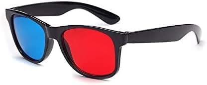 Red and Blue 3D Glasses Universal TV Movie Dimensional Video Frame 3D Glasses DVD Game Glass 3D Style Glasses for 3D Movies Games, 3D Viewing Glasses,Light Simple Design 3D Glasses Accessories