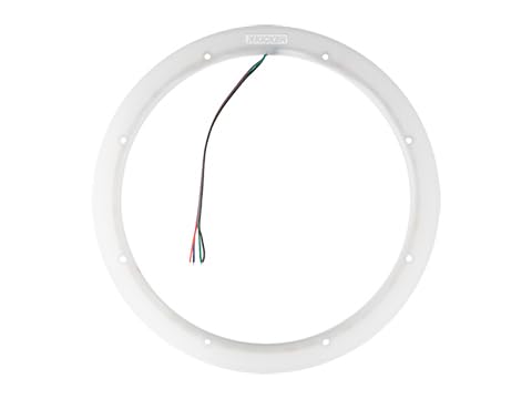 KICKER 47KLSR8 8" Weather Proof Led Lighted Speaker Ring, Only Fits Km8 Coax, Pair | Weatherproof lighted boat audio glow, set of 2, pontoon and wake tower accent, night water lighting, easy install