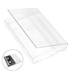 [AUSTRALIA] - Audio Cassette Tape case Clear/Clear Square Edge Audio Cassette Tape Storage 10 Pack 