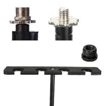 [AUSTRALIA] - Multi Mic Holder for Mic Stand, Multiple Microphone Organizer and Display for Wired and Wireless Mics, Hold Up to 4 Microphones, Aluminum, Black 