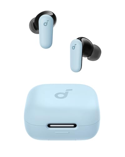 Soundcore P30i by Anker Noise Cancelling Earbuds, Strong and Smart Noise Cancelling, Powerful Bass, 45H Playtime, 2-in-1 Case and Phone Stand, IP54, Wireless Earbuds, Bluetooth 5.4 (Blue&Pink)