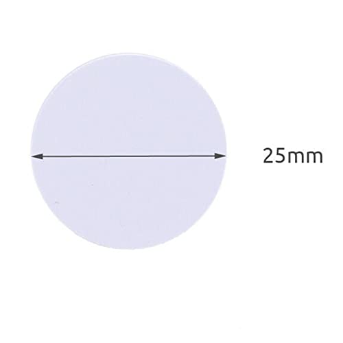 Waizmann.IDeaS 10x RFID Tag 125Khz Coin 25 mm Diameter PVC Transponder Waterproof Self-Adhesive (Not Writeable Only Read)