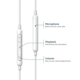 Thore iPhone Earbuds with Lightning Connector MFi Certified by Apple Earphones (V100) Wired in-Ear Headphones with Volume Control & Mic for iPhone X, XS, XR, 11, 12, 13, 14 Pro Max (White Silver) White
