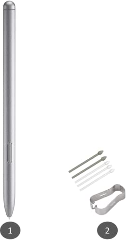 F-TECH Tab S7 FE Pen Replacement for Samsung Galaxy Galaxy Tab S7 FE 2021 Table Stylus S Pen Stylus (EJ-PT738) +Tips/Nibs (Silver) Silver