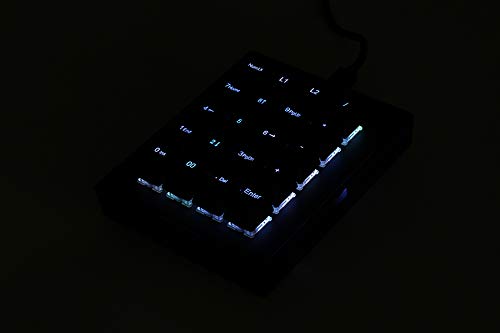 Max Keyboard Falcon-20 Programmable Macropad Mechanical Keyboard, Backlit Multicolor LED, Cherry MX RGB Switch (Cherry MX RGB Blue) Cherry MX RGB Blue