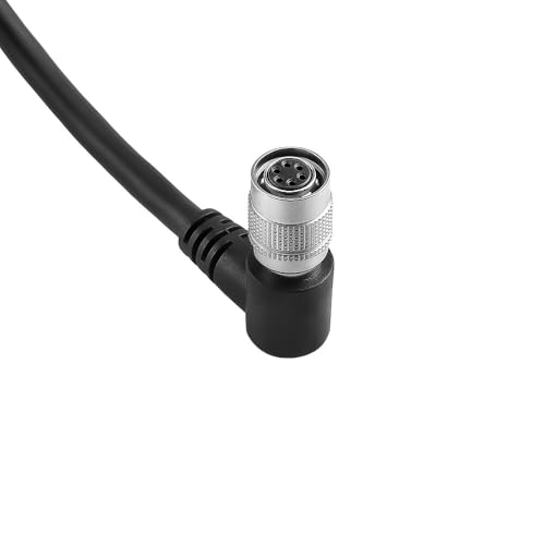 Uonecn HR10A-7P-6S Hirose 6 Pin Female to Open End Cable, Industrial Machine Vision Power I/O Trigger Cable, High Flex Shielded for Basler, Keyence, Cognex, Sony CCD, Hikvision, B-Type 16.4FT/5M Right angle 6 Pin B-Type