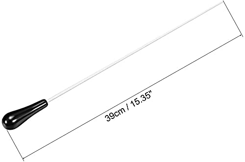 15 Inch Music Baton Orchestra Baton ABS Handle Music Conducting Baton Pack of 2 Black