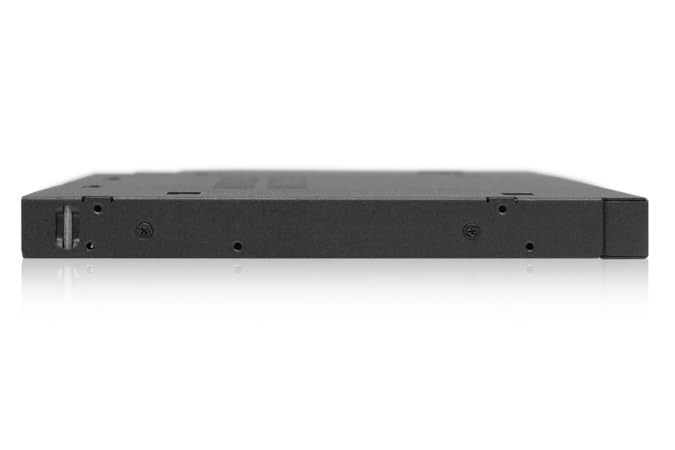 ICY DOCK 2.5” SATA/SAS HDD/SSD Rugged Full Metal Mobile Rack for Slim ODD or Slim FDD Bay | ToughArmor MB411SPO-B