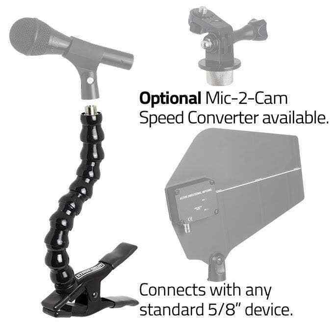 Table Mic Clamp Grip with 5/8"-27 Thread Gooseneck Extension Mount Holder for Microphones - Work for any Music Stand, Microphone Stand and Tripods