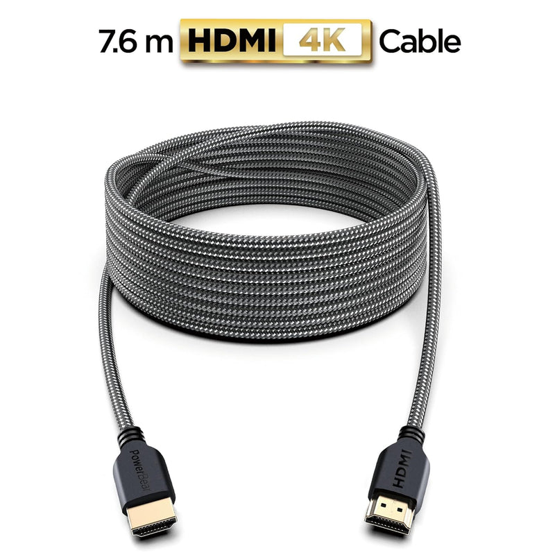 [AUSTRALIA] - 25ft (7.6M) High Speed HDMI Cable Male to Male with Ethernet Black (25 Feet/7.6 Meters) Supports 4K 30Hz, 3D, 1080p and Audio Return CNE60539 25 Feet (Single Pack) HDMI Male to Male 1 Pack 