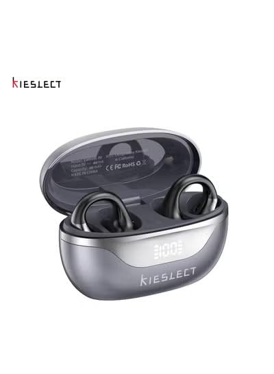Kieslect Earbuds Open – Excellent 3D Surround Sound, AI Translation (by Google & Microsoft), ChatGPT Support, 6H Playtime + 30H Case, Fast Charging <1h, Ultra-Lightweight