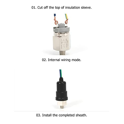 QPM10-NO/NC Pressure Switch, 1/4" Normally Open Push Switch, Membrane Pressure Switch, 0.1-1MPa, Stainless Steel
