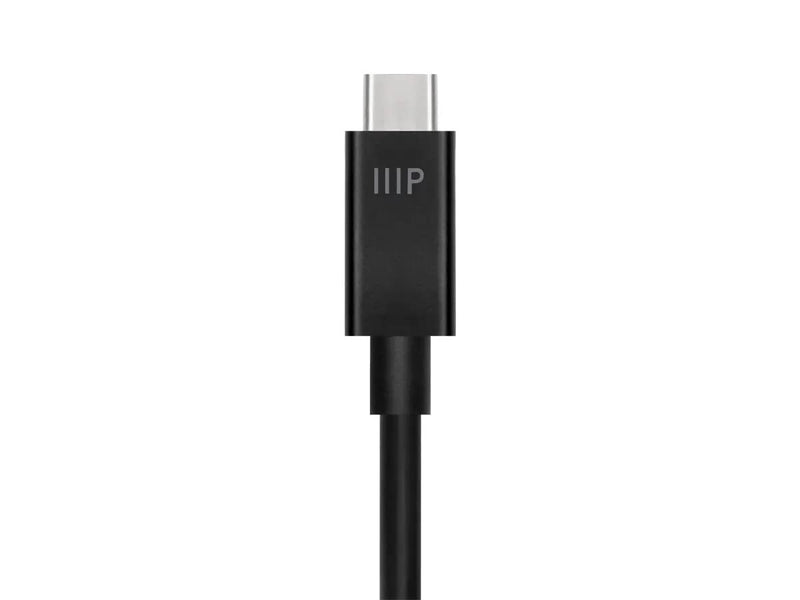 Monoprice Thunderbolt 4 Cable - Intel Certified, 40Gbps, 240 Watts Power Delivery, 8K Ultra HD, 1 Meter, Black