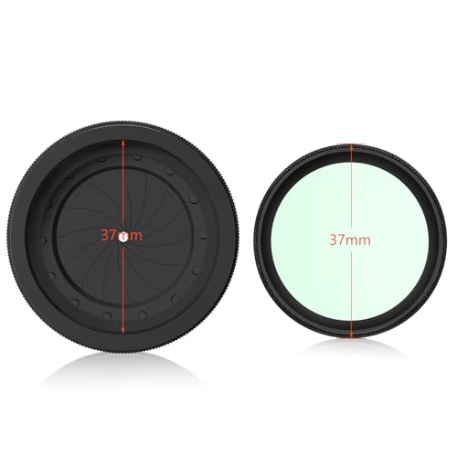 PVS 14Adjustable Iris Aperture Diaphragm Filter Pack, M30 to M37 Adapter Ring 1.5-26mm Optical Lens Module, Adjustable Iris Filter Cover Set Compatible with PVS-14 Night Vision Device