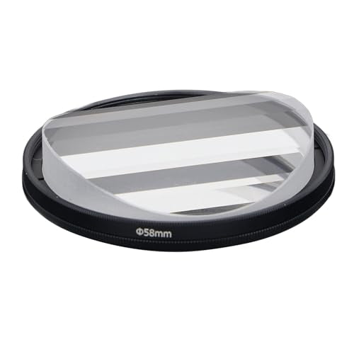 ASHATA Linear Glass Prism Filter, 58mm, MRC Coating, Special Effects, Repetitive Image, Foreground Blur, for Photography