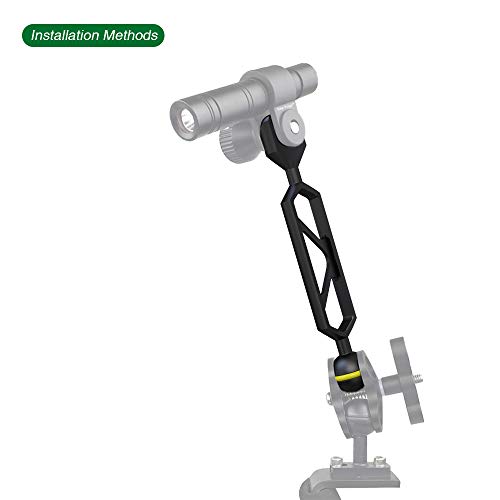 9.0" Single Ball YS Light Arm Essential Underwater Photography Gear Lighting System Aluminum Alloy Diving Equipment Accessory Lightweight Arms AM-22 8 inch YS Ball Arm