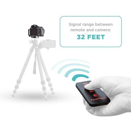 Foto&Tech IR Wireless Remote Control with Video Photo Modes Compatible with Sony A7R IV III II A7III A9 A7 A7R A7S A6600 A6500 A6400 A6300 A6000 A65 A77 A99 A900 A700 A580 NEX-7 NEX-6 (2 Pieces) Black 2 PCS