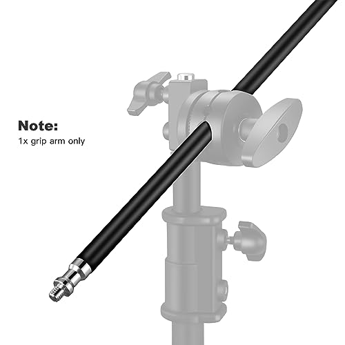 Soonpho 50 inch Extension Grip Boom Arm for Heavy Duty C Stand,Solid Grip Pole with 1/4 & 3/8 Thread for Softbox,Reflector,Umbrella,Flags, Diffusion and Other Studio Photography Equipments(Black) Boom Arm kit B