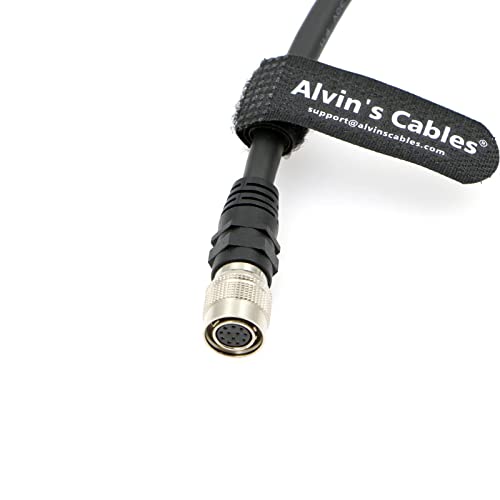 Alvin's Cables Hirose 12 Pin Female HR10A-10P-12S to Open End Shielded I/O Shielded Cable for Sony CCD| Basler Gige| AVT GIGE Industrial Camera 3M| 9.84ft 3M/9.84ft Straight 12 Pin