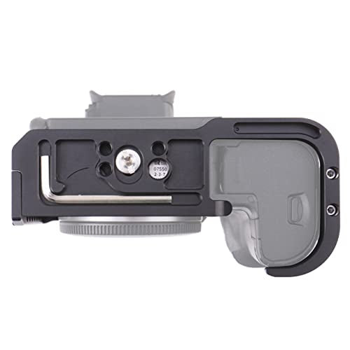 R7 Cage, Hersmay Aluminium Camera Cage for Canon EOS R7 Mirrorless Cameras with Cold Shoe,Handle Locating Holes,Multiple 1/4" 3/8" Screw Holes