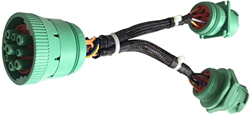 [AUSTRALIA] - Green Type 2 J1939 9pin Splitter Y Cable 
