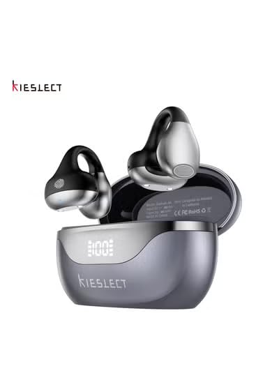 Kieslect Earbuds Open – Excellent 3D Surround Sound, AI Translation (by Google & Microsoft), ChatGPT Support, 6H Playtime + 30H Case, Fast Charging <1h, Ultra-Lightweight