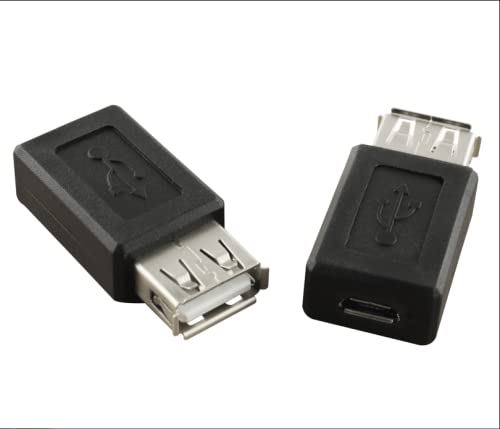 USB A Female to USB Micro Female Adapter SJZBIN 4PCS USB 2.0 A Female to Micro USB B 5-Pin Female Plug Socket Converters Connector