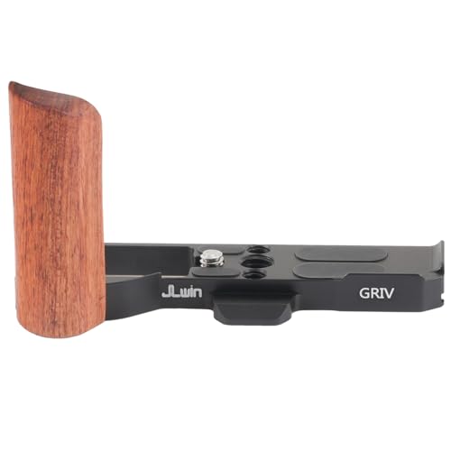 Fotga Lightweight Wooden L-Shape Side Hand Grip Handle Grip for Ricoh GRIV GR4 Digital Camera,Compatible Arca Swiss Tripod | 1/4"-20 and 3/8"-16 Mount for Tripod,Cold Shoe on Bottom