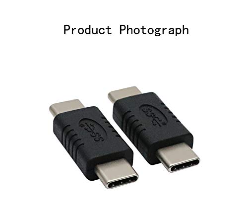 Type C Male to Type C Male Adapter Support Data Synchronization and Charging USB C to USB C Cable 3.1 Gen 2 10Gbps 60W Converter, 2-Pack